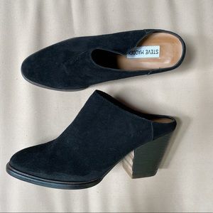 Steve Madden Miilo Suede Mule Booties Black Size 8